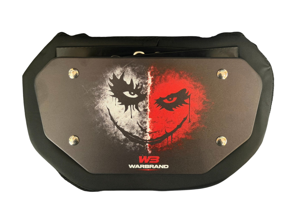 Warbrand Football Backplate – Clown Face Red/Black